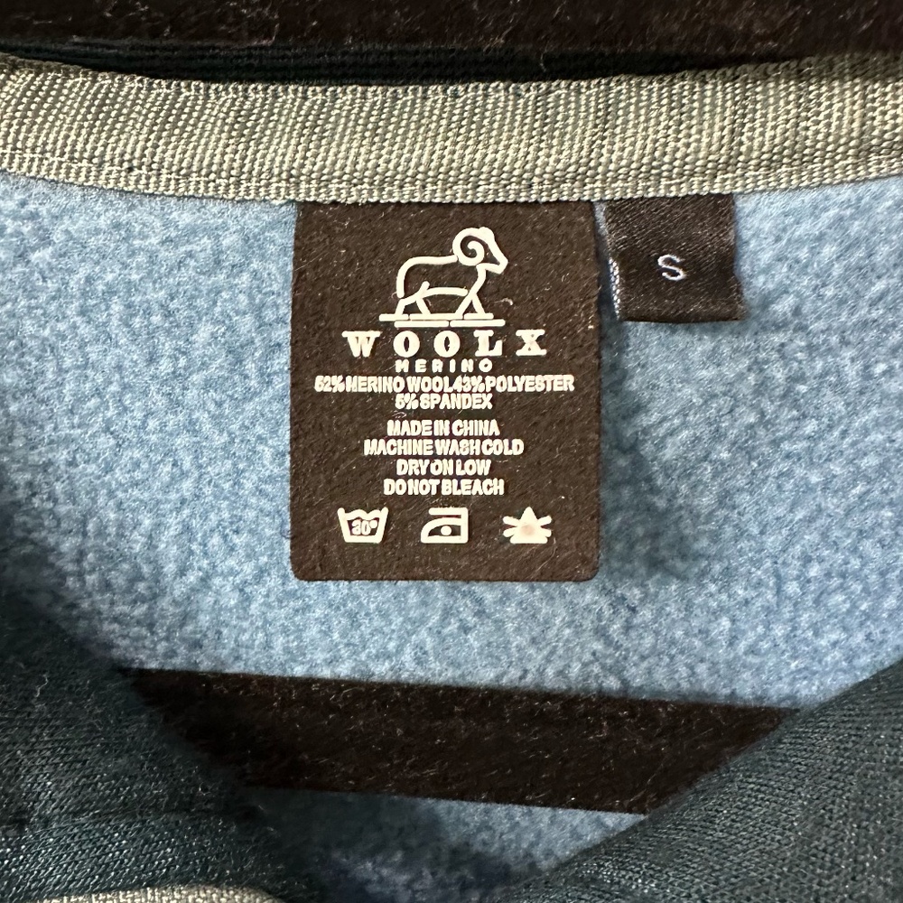 Woolx Chloe 1/4 Zip Pullover Wool Blend Top with Pockets Sz. Small - Picture 3 of 5